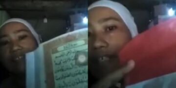 Seorang Wanita Hina Alquran dan Bakar Bendera Merah Putih Viral di Medsos