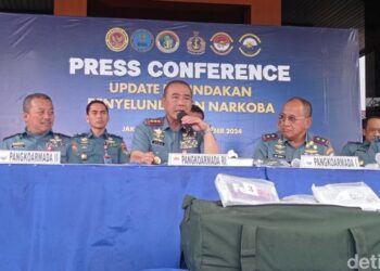 TNI AL Berhasil Gagalkan Penyelundupan 86,4 Kg Narkoba di Sumatera Utara dan Kalimantan