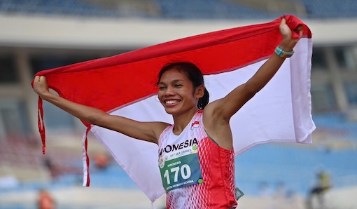 Odekta Naibaho Ukir Sejarah Hattrick, Indonesia Kawinkan Emas Maraton SEA Games