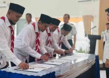 Lepas Baiat Lama, Empat Napiter di Bandar Lampung Ucap Sumpah Setia NKRI
