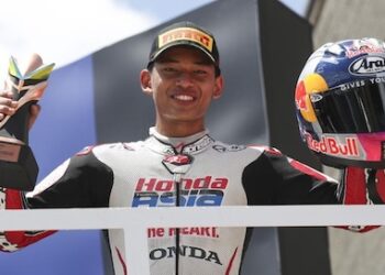 Veda Ega Ukir Sejarah Podium Pertama Indonesia di Moto3 MotoGP Brasil
