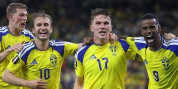 Swedia Tampil Superior, Hajar Tunisia 5-1 dan Rebut Puncak Grup F