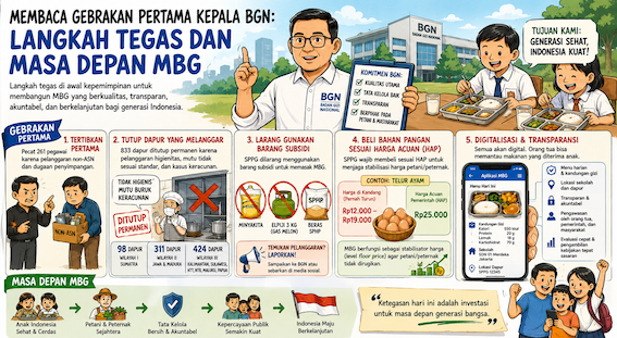 Membaca Gebrakan Pertama Kepala BGN: Langkah Tegas dan Masa Depan MBG