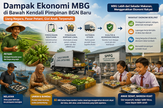 Dampak Ekonomi MBG di Bawah Kendali Pimpinan BGN Baru