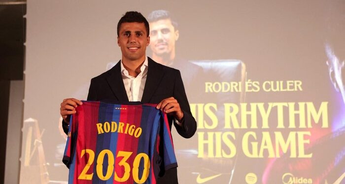 Rodri Resmi Gabung Barcelona, Dikontrak hingga 2030