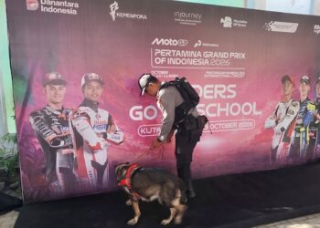 Jibom dan K-9 Sterilisasi Sejumlah Lokasi Jelang MotoGP Mandalika 2026